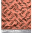 thumbnail image 1 of Soimoi Orange Viscose Chiffon Fabric Artistic Paisley Print Fabric by the Yard 42 Inch Wide, 1 of 1