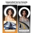 thumbnail image 3 of ATKTTOP Overhead Phone Mount, Overhead Camera Stand[Anti-Shaking] with 10.5" Ring Light, Desk Stand for iPhone with Ring Light for Video Recording, Zo, 3 of 7