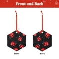 thumbnail image 2 of Cauagu Beautiful Red Ladybug Pattern Acrylic Christmas Pendant,1-Pack Christmas Ornaments Xmas Tree Decor Christmas Décor with Ribbon Cute Tree Hanging for Party Favors-Hexagon, 2 of 7