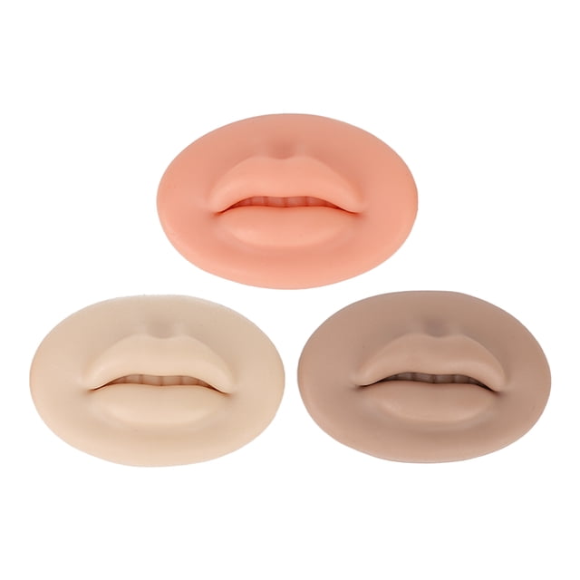 Labios De Silicona 3D, Elásticos 3 Piezas Fácil De Usar Labios De Práctica Falsos 3D Forma De Diente Suave Para Entrenamiento ANGGREK No