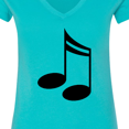 thumbnail image 4 of Inktastic Music Notes for the Music Lover Women's V-Neck T-Shirt, 4 of 5