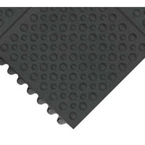 Antifatigue Mat, 3 ft. L x 3 ft. W, 3/4" Thickness, Rubber, Bubble, Black