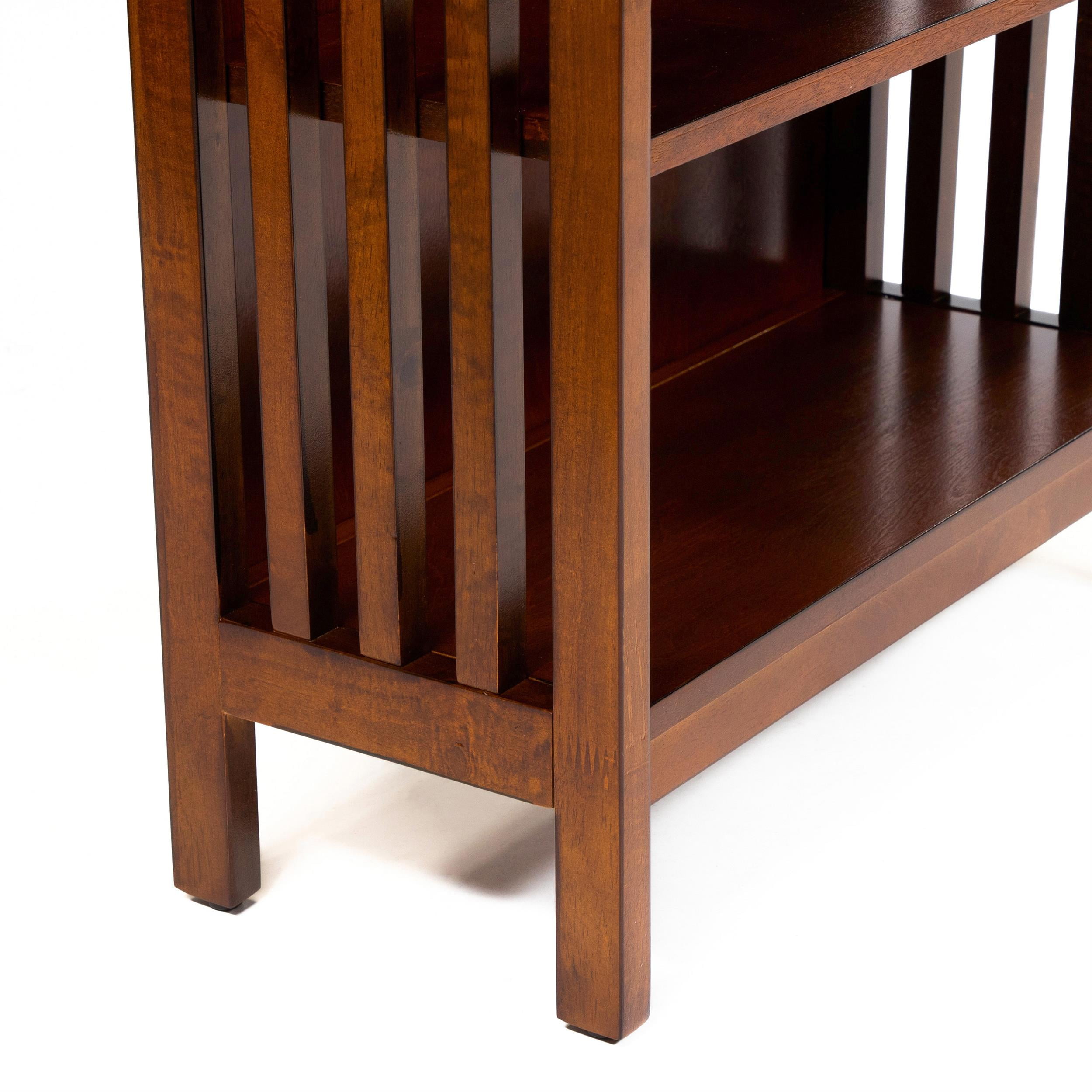 Furniture of America Davis Wood 5-Shelf Bookcase in Antique Oak