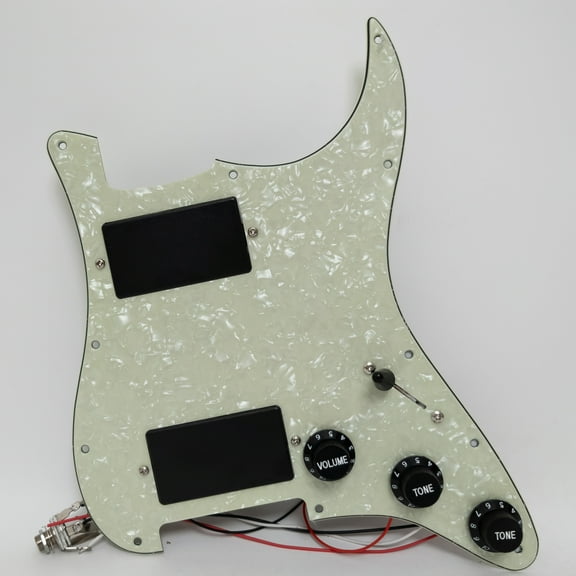 HH Prewired Loaded Pickguard, with Active Humbucker Ceramic & Alnico V Pickups, Easy Solderless Wiring, for Fender Strat Guitar