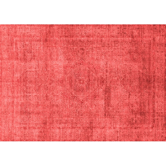 Ahgly Company Indoor Rectangle Abstract Red Modern Area Rugs, 3' x 5'
