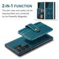 thumbnail image 5 of SaniMore Detachable Wallet for Samsung Galaxy S22 Ultra Case, Powerful Magnetic PU Leather 2-in-1 Functional RFID Blocking Cover with Card Slot Shockproof Protective Shell for S22 Ultra, Blue, 5 of 7