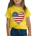 thumbnail image 4 of HAOTAGS 4th of July T-Shirts for Kids Graphic Print Boys and Girls Short Sleeve Tops Yellow Size 9 Years, 4 of 9