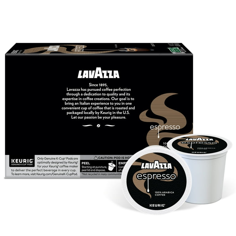 Lavazza Espresso Keurig K-Cup Pods Medium Roast 100% Arabica Dried