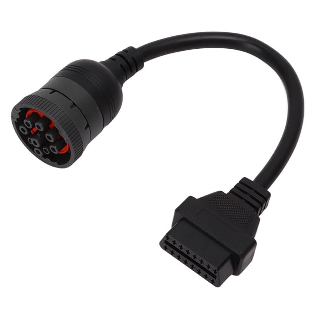 Diagnostic Tool Connector, 9PIN Female To OBDII 16pin Connector Cable J1939 Diagnose Interface Adapter For Truck