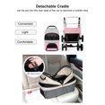 thumbnail image 4 of Cochecito para mascotas con jaula desmontable para perros y gatos, carrito plegable para pasear con cuatro ruedas para mascotas de hasta 20 kg, 4 of 9