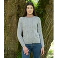 thumbnail image 2 of SAOL Aran Wool Button Up Cardigan Sweater Women's Irish Cable Knitted Jacket with Pockets, 2 of 6
