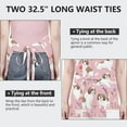 thumbnail image 6 of Shih Tzu Dogs and Pioneer Flower Apron-Garden Aprons for Women with Pockets-Cotton Linen Waterproof Kitchen Cooking Gardening Aprons Adjustable for Kitchen,Cooking,BBQ and Salon 33x27 Inch, 6 of 7