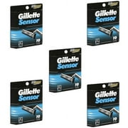 50 Gillette Sensor Razor Blade Refills Cartridges, 5 x 10 Pack