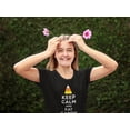 thumbnail image 3 of Halloween Keep Calm Candy Corn Women's Juniors Soft T Shirt, 3 of 5