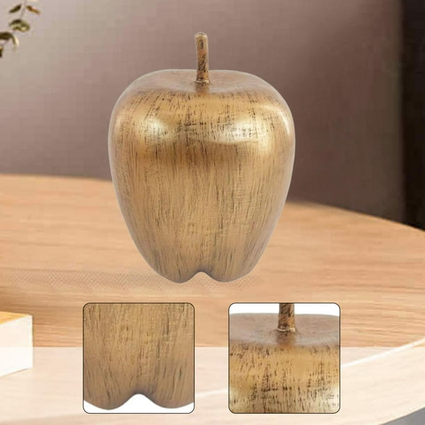 Estatua de manzana, figura decorativa, artesanía, escultura de , adorno de escritorio para estantería, centro de mesa, armario, decoración del