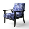 thumbnail image 3 of Designart "Cornflowers landscape II" Blue Floral Upholstered Accent Chair - Traditional Arm Chair For Living Room, 3 of 5