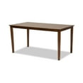 thumbnail image 4 of Baxton Studio Erion Modern and Contemporary Walnut Brown Finished Wood 7-Piece Dining Set, 4 of 7