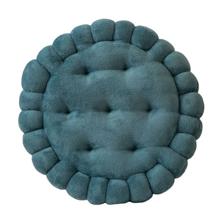 

Round Seat Cushion Biscuit Shaped Plush Throw Pillow Soft Chair Pad Cookie Tatami Floor Cushion for Home Living Room Decor