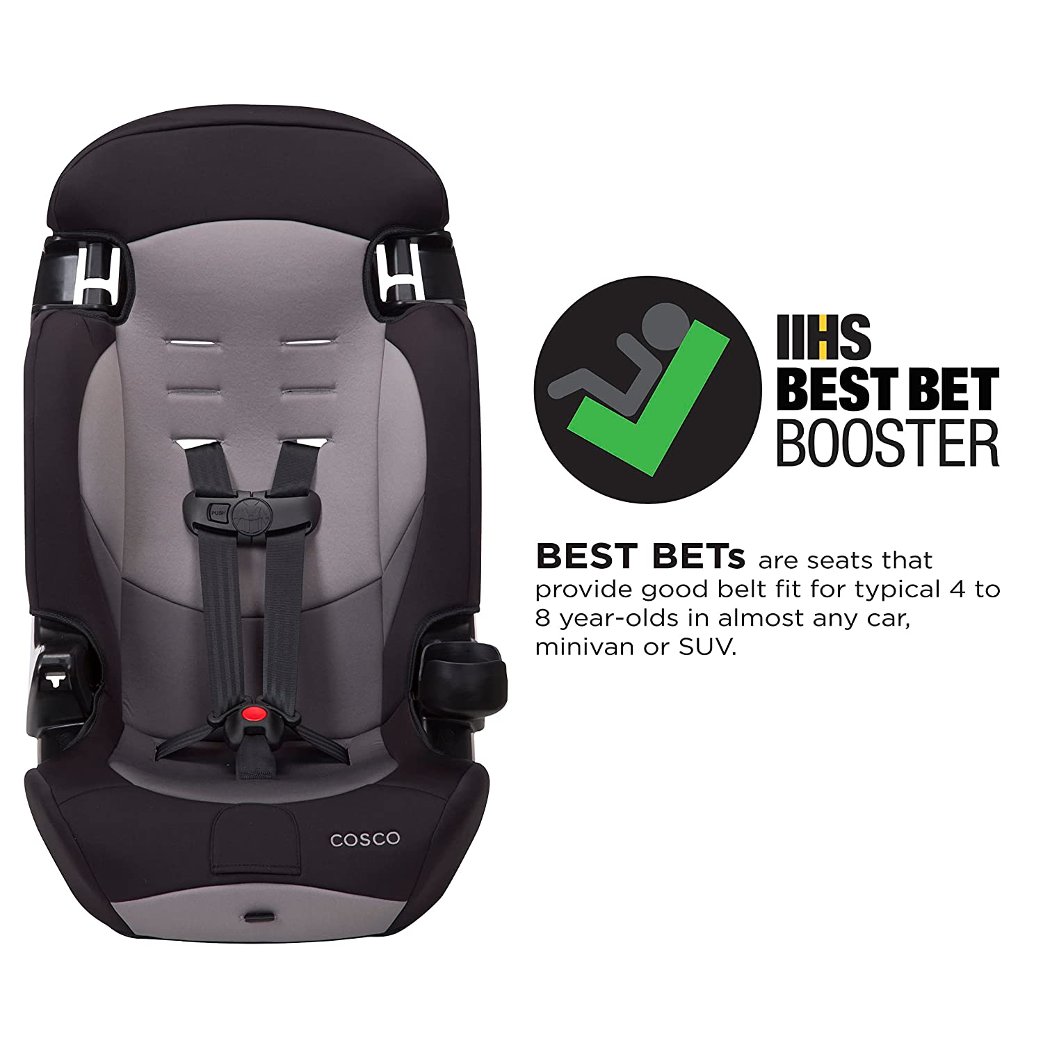Cosco Finale DX 2-in-1 Booster Car Seat, Rainbow, Toddler - image 5 of 8