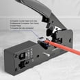 thumbnail image 3 of Cable Crimping Tool, Adjustable Crimping Mode RJ45 Crimp Tool High Carbon Steel High Accuracy  for Cat6a, 3 of 8