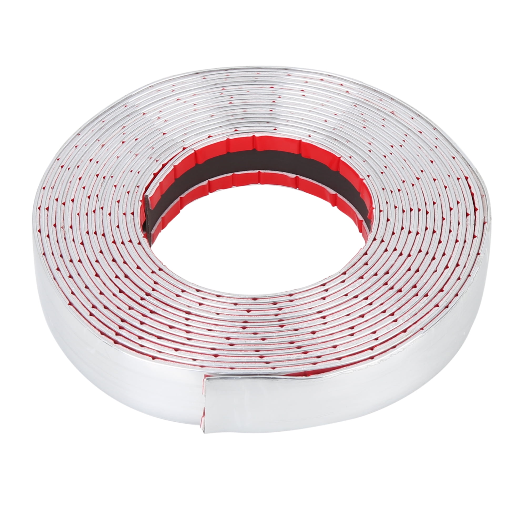 5m x 25mm Silver Tone Soft PVC Chrome Molding Trim Strip Bumper Door