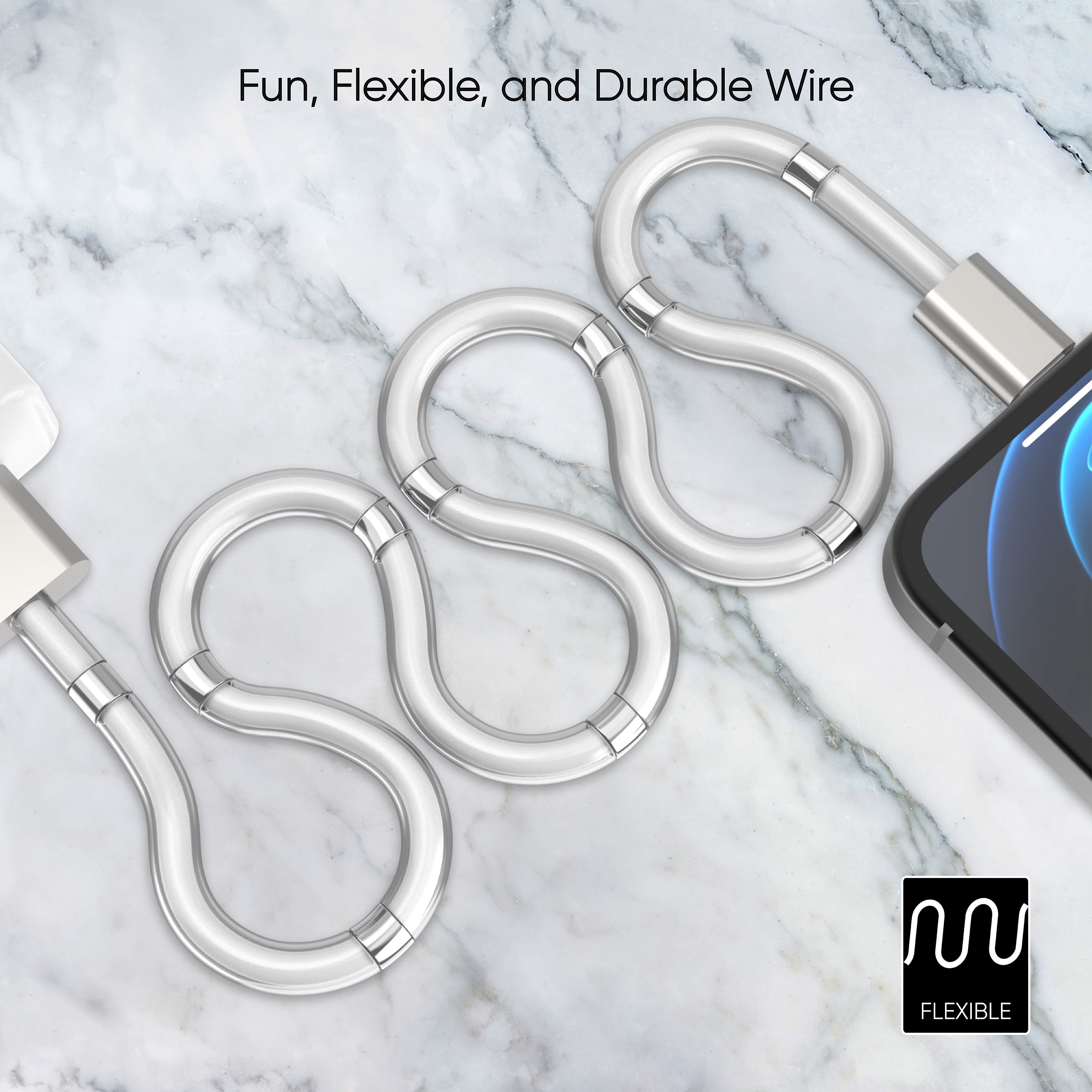 Tzumi PowerSync 3.2ft Magnetic Lightning Charging Cable