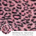 thumbnail image 5 of XeGe Faux Fur Leopard Print Blanket, Soft Cheetah Print Fluffy Bed Blanket, Shaggy Plush Decorative Couch Throw, Cute Animal Print Fuzzy Throw for Sofa Bed Couch, Black and Pink, 60x80, 5 of 6