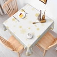 thumbnail image 5 of Tchckioa 70x70 Inch Square Tablecloth,Waterproof Table Cover for Kitchen,Gold Christmas Tree Snowflake, 5 of 7