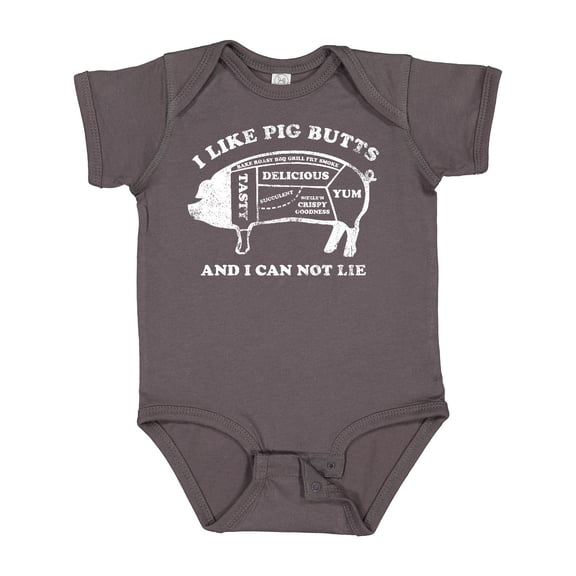 Inktastic I Like Pig Butts WHT Boys or Girls Baby Bodysuit