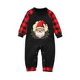 thumbnail image 3 of Odeerbi Christmas Pajamas for Family Holiday Plaid Long Sleeve Family Christmas Pajamas Matching Sets Infant Casual Print Loungewear Parent-child Set Two-Piece Sleepwear Xmas PJs Set Black, 3 of 6
