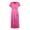 2_Hot Pink, variant on Asxite Summer Dresses for Women Casual Solid Wrap V Neck Short Sleeve Elastic Waist Slit Sundress