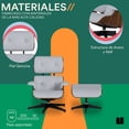 thumbnail image 3 of Mubson Sillon Lounge con Ottoman De Piel Genuina Silet Blanco, 3 of 5