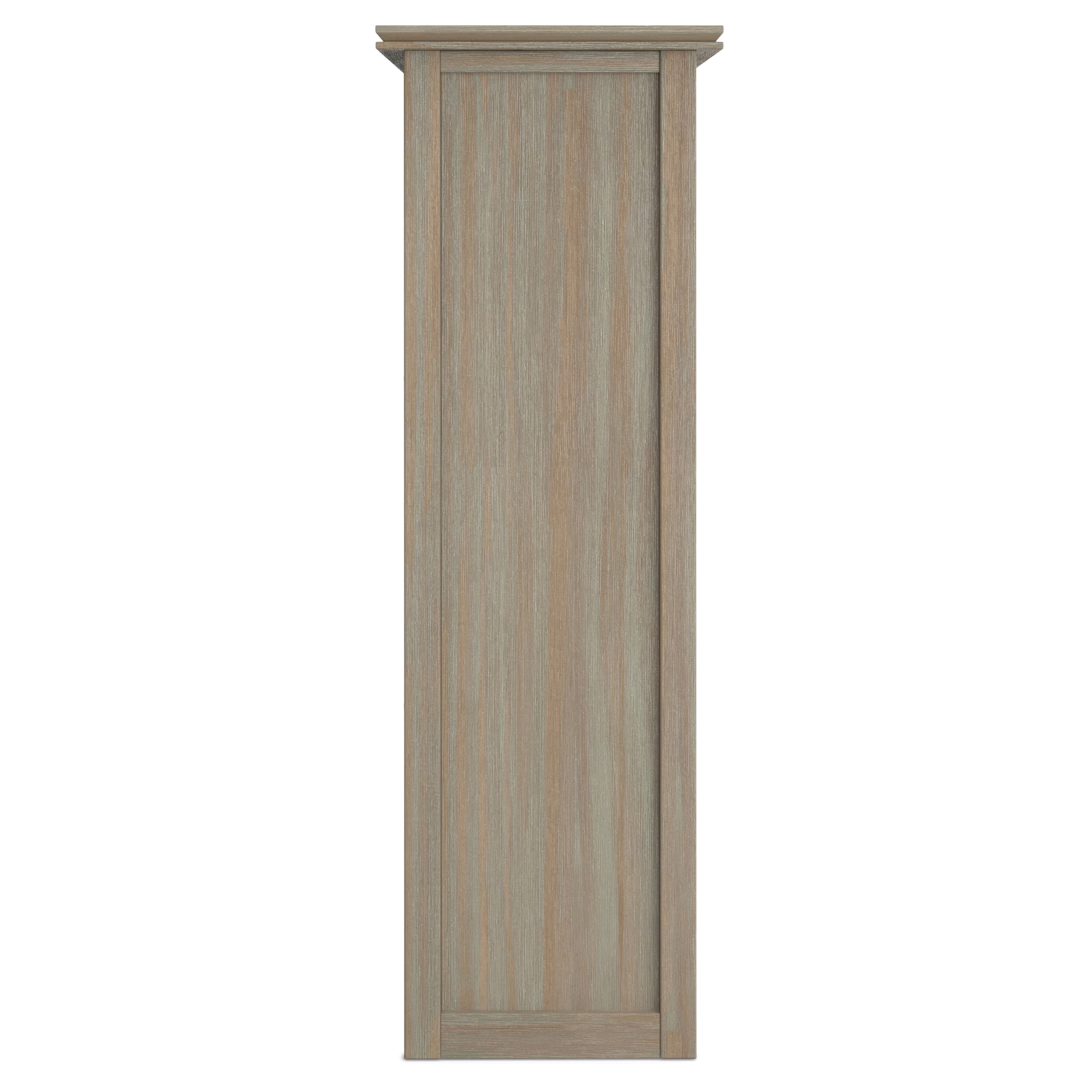 Simpli Home Artisan 45 inch x 43 inch Solid Wood Transitional 9 Cube Bookcase and Storage Unit in Distressed Grey