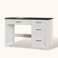 thumbnail image 6 of Conate 47" Executive Desk with File Cabinet & Drawers - Home Office Computer Desk with Charging Station, Farmhouse Workstation Table for Study,Black, 6 of 9