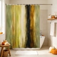 thumbnail image 4 of Green Abstract Shower Curtain, Waterproof Shower Curtains for Bathroom, Autumn Rustic Gradient Vintage Oil Painting Washable Fabric Bathtub Curtain Set Bath Decor with 12 Hooks Stall 36"x72", 4 of 8
