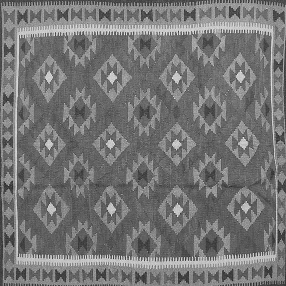 Ahgly Company Indoor Square Oriental Gray Traditional Area Rugs, 6' Square
