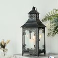 thumbnail image 2 of Portavelas de Metal Vintage, farolillos colgantes, candelabro, lámpara de cristal, iluminación exterior, lámparas colgantes de jardín, luces de Halloween, 2 of 7