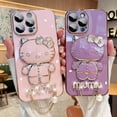 thumbnail image 2 of Popular entre las niñas, caja de teléfono de TPU con espejo de maquillaje de gato 3D de Hello Kitty lindo con diamantes de imitación para iPhone 15 14 13 12 11 Pro max con soporte, 2 of 4