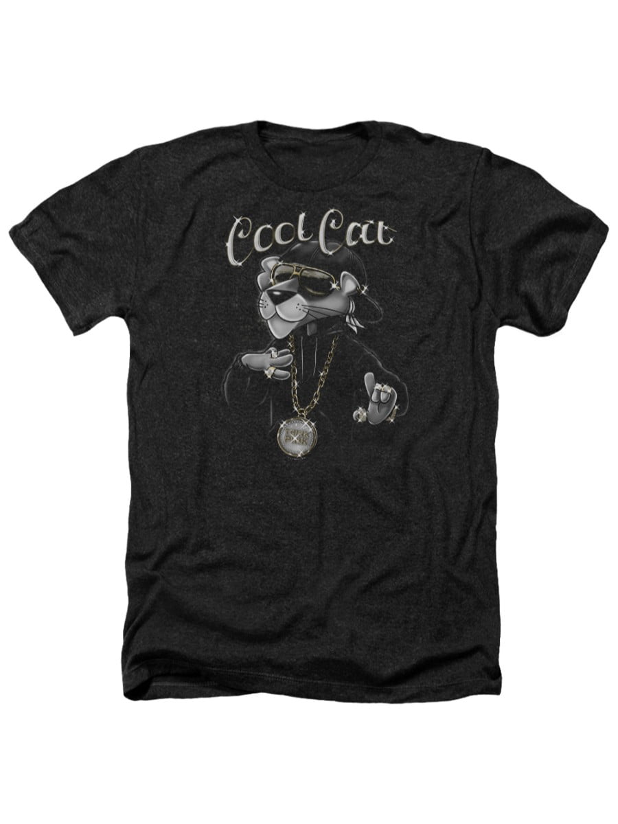 Pink Panther Cartoon Series Cool Cat Gangsta PP Adult Heather T-Shirt Tee - Walmart.com