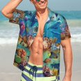 thumbnail image 5 of Lsque Sea World pattern Hawaiian Shirt for Men, Unisex Summer Beach Casual Short Sleeve Button Down Shirts-XX-Large, 5 of 9