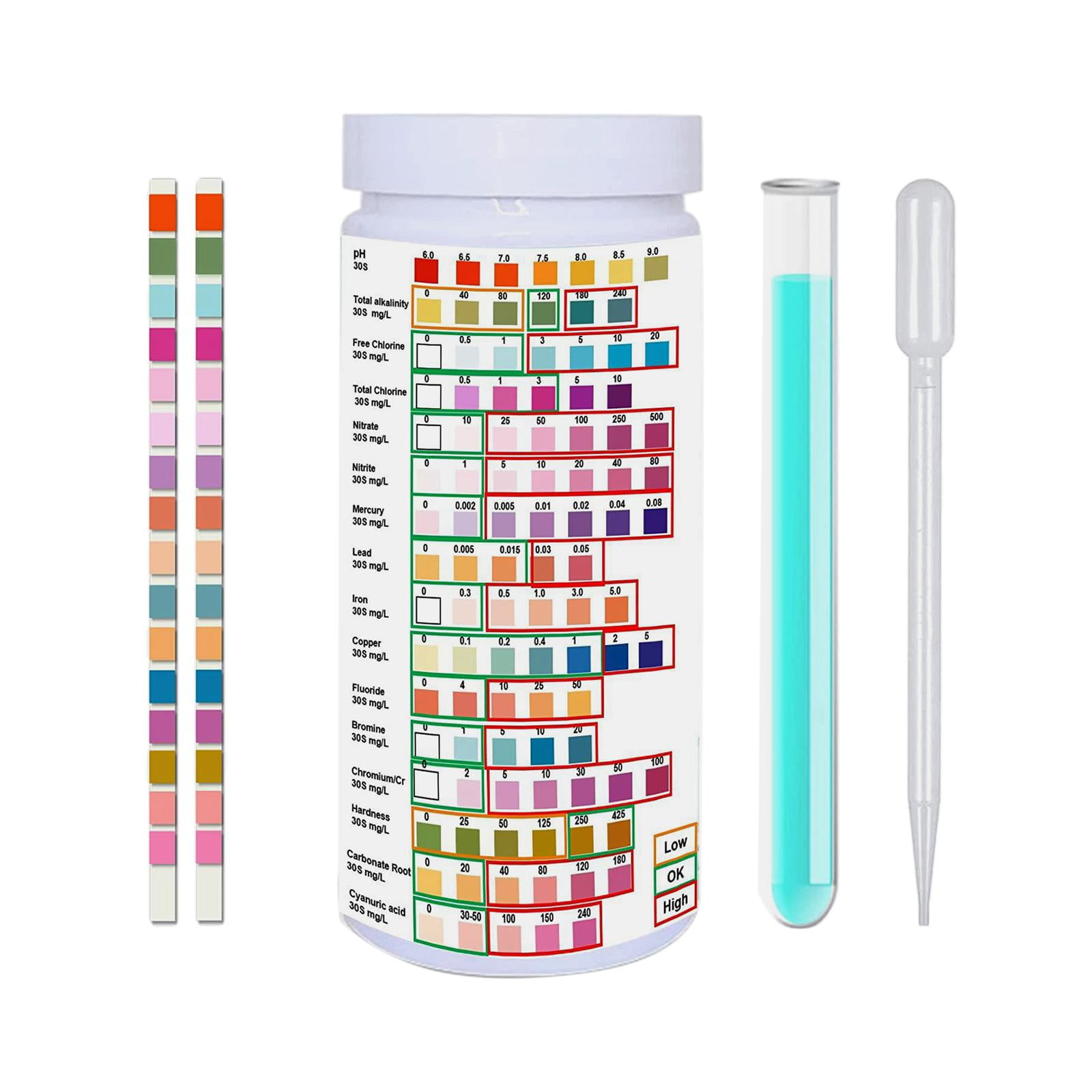 16 in 1 Water Testing Kits Drinking Water Quality Test for Aquarium Pond SPA 50pcs