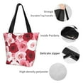 thumbnail image 4 of Fotbe Rose Bolsa de Playa con Estampado, Bolsa de Hombro, Bolsa de Mano Espaciosa, Bolsa de Viaje Ligera, Bolsa de Compras Versátil, 4 of 6