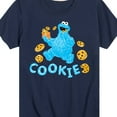 thumbnail image 3 of Sesame Street - Scribble Cookie Monster - Toddler and Youth Short Sleeve Graphic T-Shirt, 3 of 5