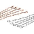 thumbnail image 3 of 8 Pcs/Set Stainless Steel Extended Extension Chains Tail Extender for Jewelry Making Findings Necklace Bracelet Chain (Silver), 3 of 4