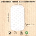 thumbnail image 3 of Bublo Baby 3-Pack Organic Cotton Bassinet Fitted Sheets, 32x16x4 – Fits Halo, Snoo, Graco, Dream On Me, Delta – Soft, Breathable Sheets for Oval, Hourglass & Rectangular Bassinet Pads, 3 of 5