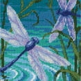 thumbnail image 2 of Dimensions "Dragonfly Pair" Mini Needlepoint Kit, 5" x 5", Stitched in Thread and Ribbon, 2 of 2