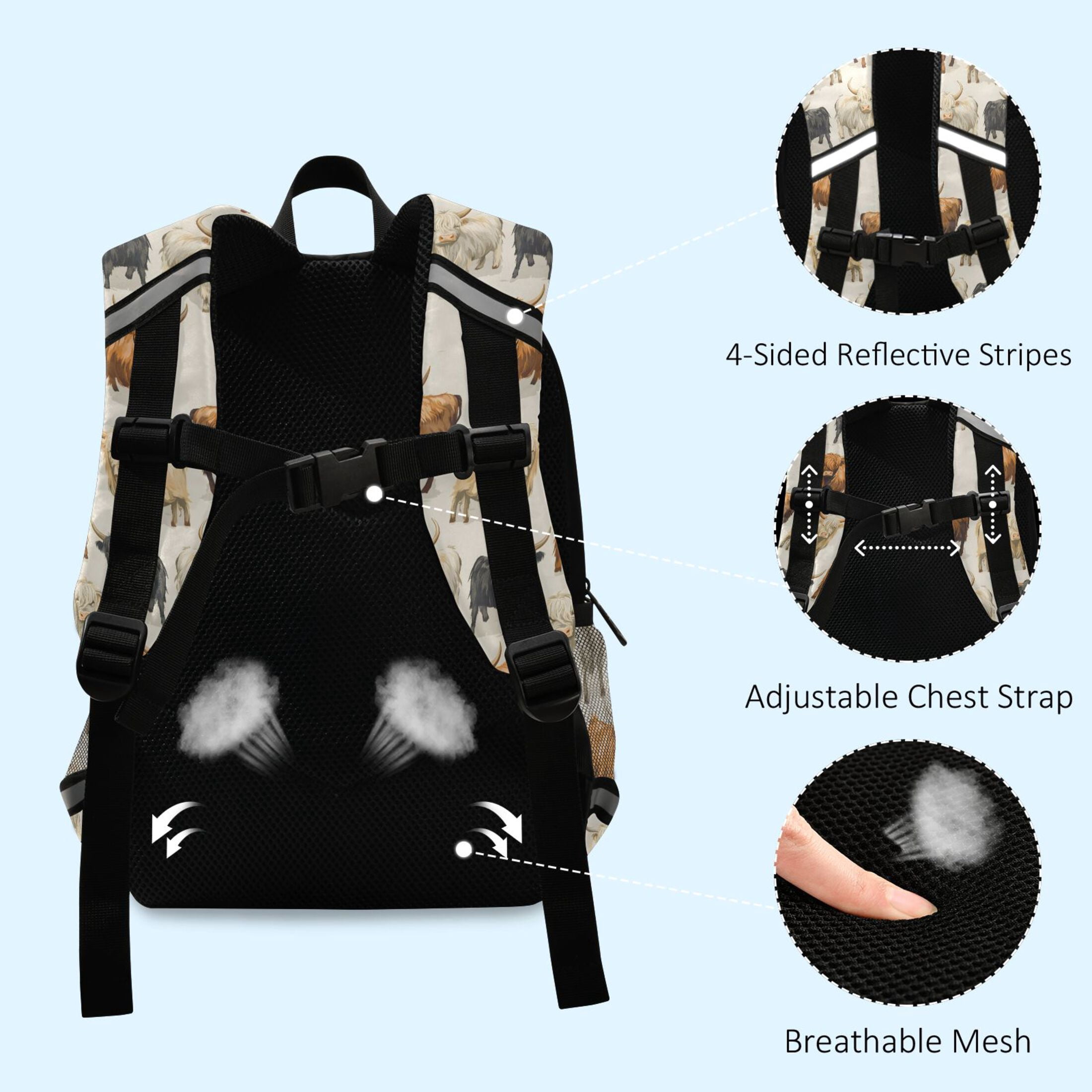 ALAZA Highland Cows School Backpack Elementary Student Bookbag