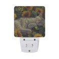 thumbnail image 2 of Cat Sleeping in Sunflowers Night Light 2 Pack LED Nightlight Plug into Wall Dusk to Dawn Sensor Soft White, 2 of 7
