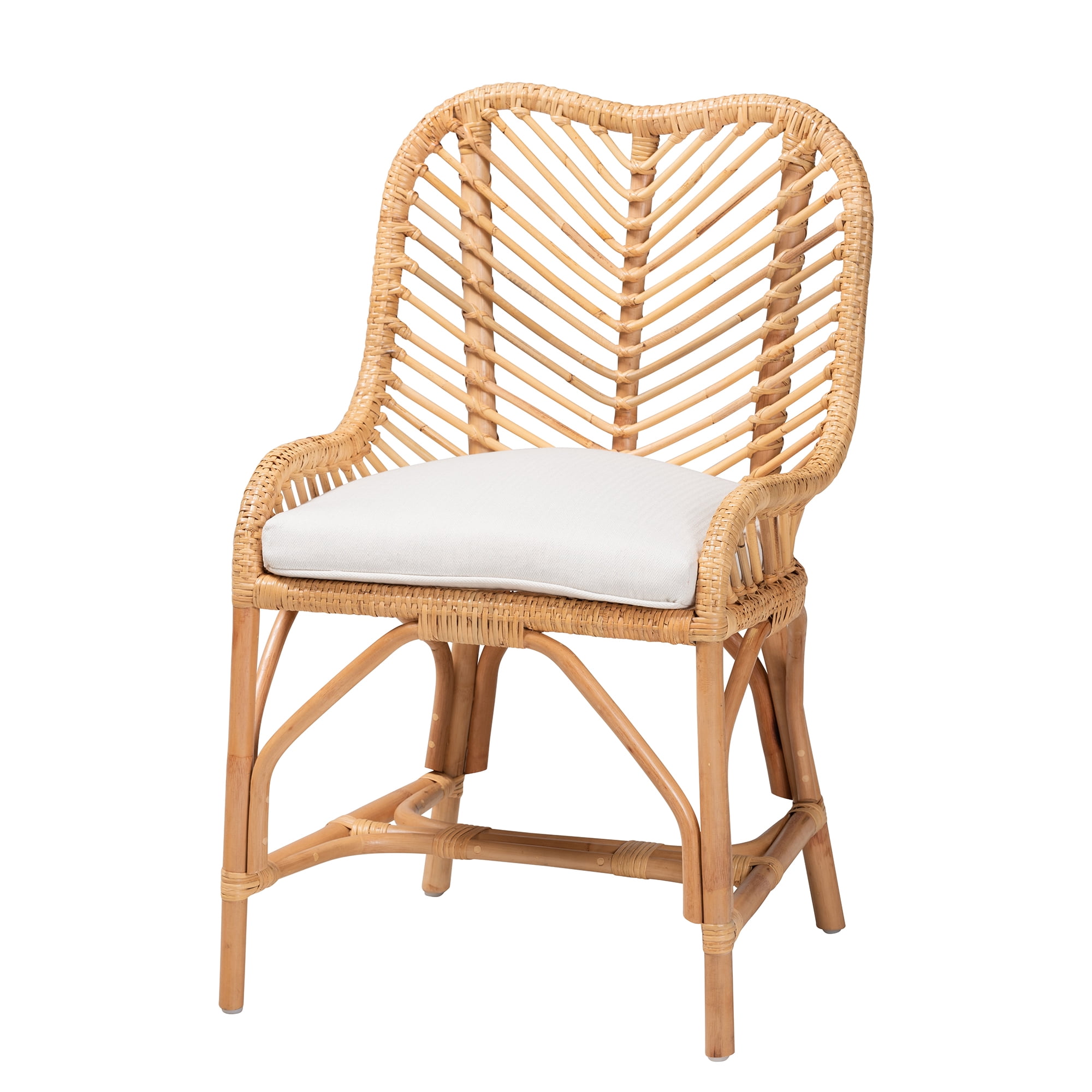 bali & pari Arween Rattan BOHO Dining Chair, Natural Brown