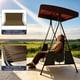 thumbnail image 4 of Uxcell 1-Pack Funda de Reemplazo para Asiento de Columpio, 4.4x1.6x1.6 Pulgadas, reemplazo de cojín de columpio para Jardín Exterior [Marrón], 4 of 6